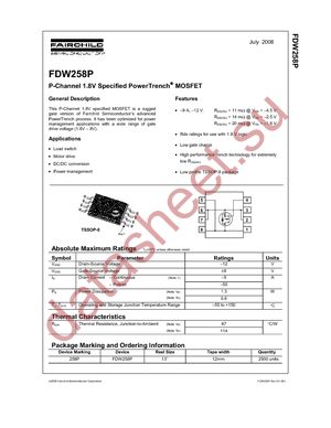 FDW258P datasheet  